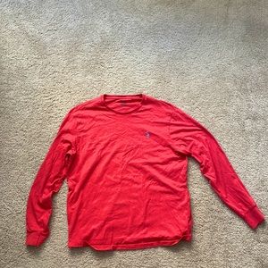 Ralph Lauren Men’s Red/Orange Polo Long Sleeve T-Shirt Size Large